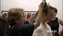 Keira during costume fitting