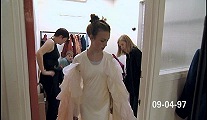 Keira during the costume fitting